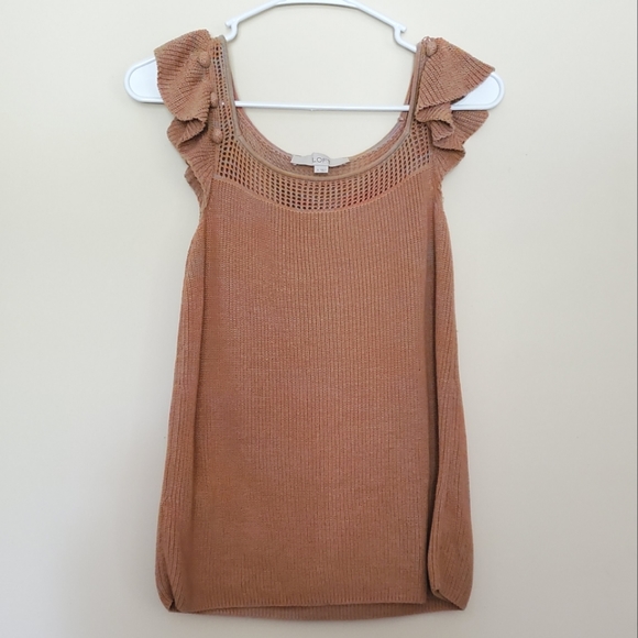 BOGO SALE Loft knit flutter cap sleeve tank - Picture 4 of 8